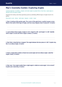 Free Angles Worksheet | Year 4 Core | BookFlik
