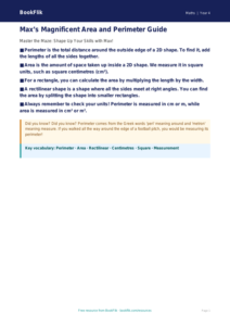 Free Area And Perimeter Poster | Year 4 Core | BookFlik