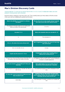 Free Division Flashcards | Year 4 Greater Depth | BookFlik