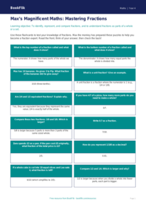 Free Fractions Flashcards | Year 4 Greater Depth | BookFlik