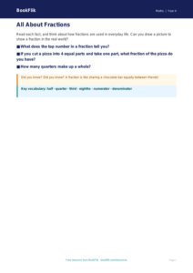 Free Fractions Poster | Year 4 Core | BookFlik