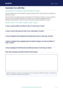 Free Geometry Track Sheet | Year 4 Core | BookFlik