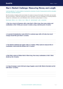 Free Measurement Activity Sheet | Year 4 Core | BookFlik