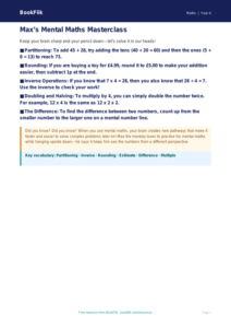 Free Mental Maths Poster | Year 4 Core | BookFlik
