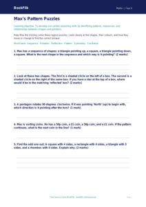 Free Non Verbal Reasoning Worksheet | Year 4 Core | BookFlik