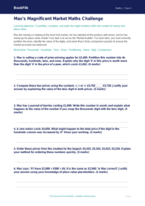 Free Place Value Activity Sheet | Year 4 Greater Depth | BookFlik