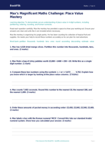 Free Place Value Assessment | Year 4 Greater Depth | BookFlik