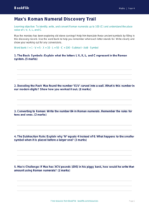 Free Roman Numerals Template | Year 4 Core | BookFlik