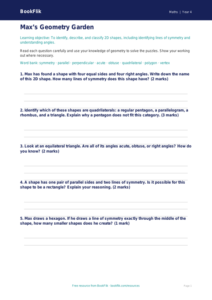 Free Shape Worksheet | Year 4 Core | BookFlik