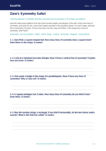 Free Symmetry Activity Sheet | Year 4 Core | BookFlik