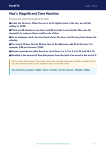 Free Time Poster Worksheet | Year 4 Core | BookFlik