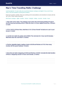 Free Time Worksheet | Year 4 Core | BookFlik