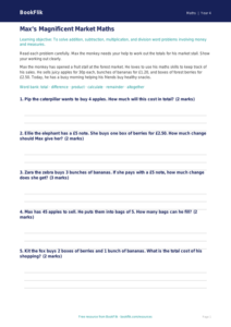 Free Word Problems Track Sheet | Year 4 Core | BookFlik