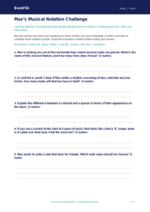 Free Notation Worksheet | Year 4 Core | BookFlik