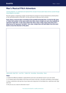 Free Pitch Drawing Sheet | Year 4 Core | BookFlik