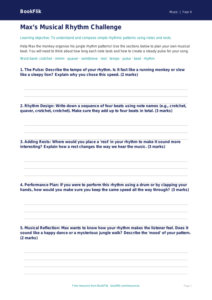 Free Rhythm Template | Year 4 Core | BookFlik