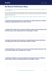 Free Singing Template | Year 4 Core | BookFlik