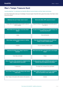 Free Tempo Flashcards | Year 4 Music Theory | BookFlik