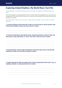 Free World Music Template | Year 4 Core | BookFlik