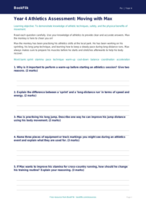 Free Athletics Assessment | Year 4 Core | BookFlik