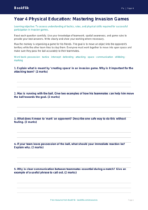 Free Invasion Games Assessment | Year 4 Core | BookFlik