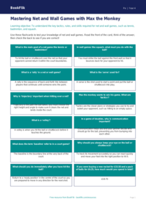 Free Net And Wall Games Flashcards | Year 4 Core | BookFlik