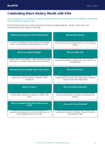 Free Black History Month Flashcards | Year 4 Core | BookFlik