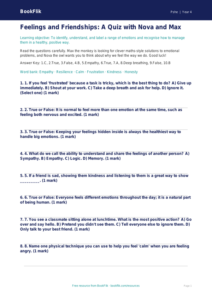 Free Feelings Quiz | Year 4 Core | BookFlik