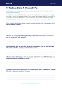 Free Feelings Template | Year 4 Core | BookFlik