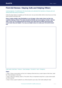Free First Aid Drawing Sheet | Year 4 Core | BookFlik