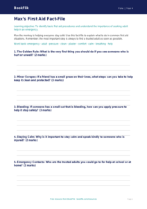Free First Aid Template | Year 4 Core | BookFlik