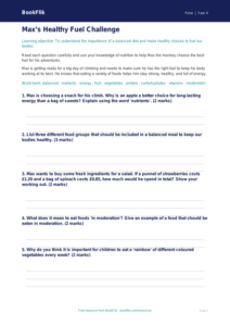 Free Healthy Eating Worksheet | Year 4 Core | BookFlik