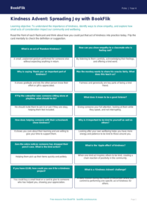 Free Kindness Advent Flashcards | Year 4 Core | BookFlik
