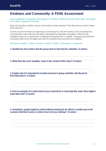 Free Kindness Assessment | Year 4 Core | BookFlik
