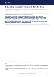 Free Chinese New Year Drawing Sheet | Year 4 Core | BookFlik