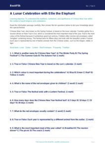 Free Chinese New Year Quiz | Year 4 Core | BookFlik