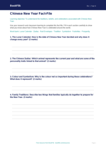 Free Chinese New Year Template | Year 4 Core | BookFlik