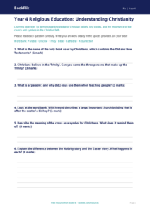 Free Christianity Assessment | Year 4 Core | BookFlik