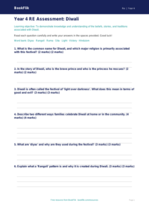 Free Diwali Assessment | Year 4 Core | BookFlik