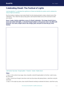 Free Diwali Drawing Sheet | Year 4 Core | BookFlik