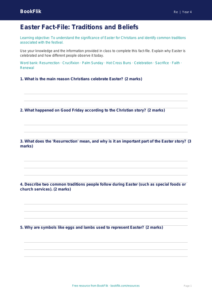 Free Easter Template | Year 4 Core | BookFlik