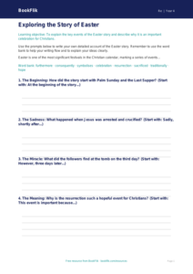 Free Easter Writing Frame | Year 4 Core | BookFlik