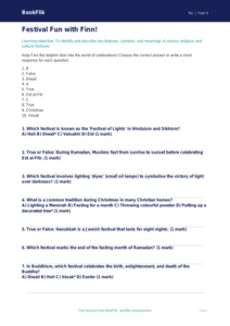 Free Festivals Quiz | Year 4 Core | BookFlik