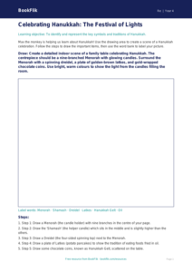 Free Hanukkah Drawing Sheet | Year 4 Core | BookFlik