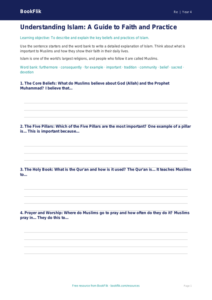 Free Islam Writing Frame | Year 4 Core | BookFlik