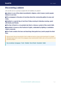 Free Judaism Poster | Year 4 Core | BookFlik