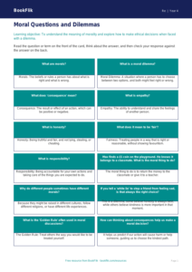 Free Moral Questions Flashcards | Year 4 Core | BookFlik