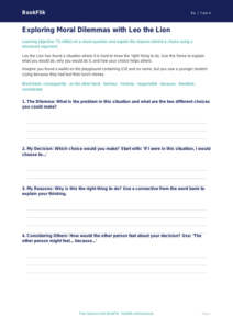 Free Moral Questions Writing Frame | Year 4 Core | BookFlik