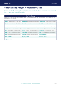 Free Prayer Word Mat | Year 4 Core | BookFlik