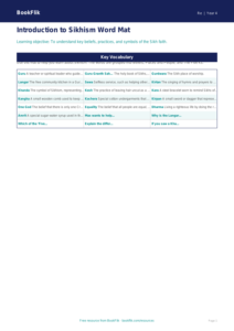 Free Sikhism Word Mat | Year 4 Core | BookFlik